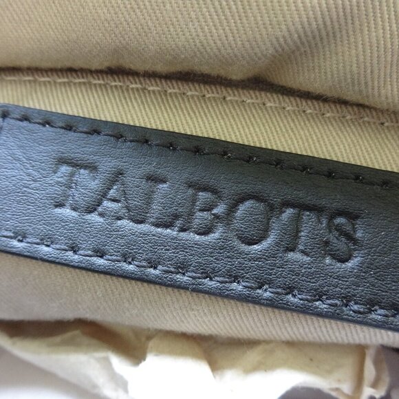 Talbots black & white Houndstooth fabric Bucket bag, Leather handles & trim, VGC - Picture 3 of 14